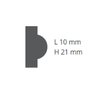 Kit com 10 Boiserie de Poliestireno 3cm X 21mm X 2m M2 Nmc Rodapés - 2