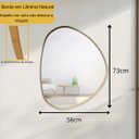 Ver imagem 7 de Espelho Orgânico com Borda de Madeira - Havana 73x56