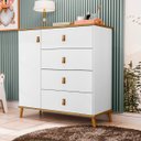 Ver imagem 1 de Cômoda Jujuba com Sapateira em Mdf Elegante e Moderna:branco