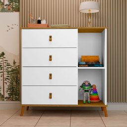 Cômoda Jujuba com Sapateira em Mdf Elegante e Moderna:branco - 3