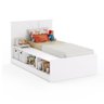 Cama Bibox com Nicho Porto Alegre Branco com Colchão - 1