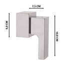 Ver imagem 5 de Kit Ducha 20x20 Slim Teto C/ 2 Acabamentos P/ Registro Base Deca 16 Estrias até 1'' Pol Preto Fosco