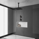 Ver imagem 3 de Kit Ducha 20x20 Slim Teto C/ 2 Acabamentos P/ Registro Base Deca 16 Estrias até 1'' Pol Preto Fosco