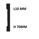 Ver imagem 2 de Kit 11,25m Linear Rodapé de Poliestireno Liso 7CMX2,25m Branco Casa Grassi