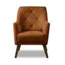 Ver imagem 2 de Poltrona Decorativa Retrô Recepção Magali Veludo Laranjado LANSOFBR Lansof Brasil POLTRONA MAGALI 1 