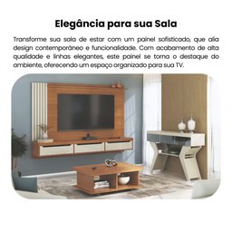 Painel para TV até 75 Polegadas 3 Gavetas 2m Presence - 20