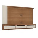 Ver imagem 3 de Painel Ripado para TV até 75 Polegadas MDF 200CMX137,5cm 3 Gavetas Presence Marrom