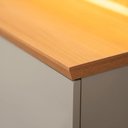 Ver imagem 4 de Estante Home Ripado para TV de até 75 Polegadas Milano Linea Canela e Gris