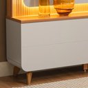 Ver imagem 5 de Estante Home Ripado para TV de até 75 Polegadas Milano Linea Canela e Gris