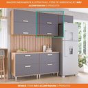 Ver imagem 6 de Armário Aéreo de Cozinha 100%mdf 80cm com 2 Portas Basculantes Bella Mgm Móveis Freijó/titanium