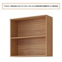 Ver imagem 4 de Armário Aéreo de Cozinha 100%mdf 80cm com 2 Portas Basculantes Bella Mgm Móveis Freijó/titanium