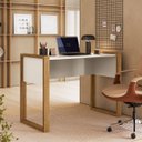 Ver imagem 1 de Mesa para Computador Villa Aurora Home Office para Estudo Freijó / Off White