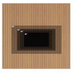 Painel para Tv Home Suspenso Ripado Niágara 2500 Mm Freijó– Colibri - 4