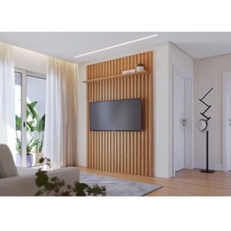 Painel para Tv Home Suspenso Ripado Niágara 2500 Mm Freijó– Colibri - 6