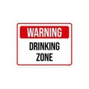 Ver imagem 1 de Placa Decorativa - Warning Drinking Zone 27X35