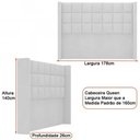 Ver imagem 2 de Cabeceira para Cama Box Queen 178cm Tratto Linho Cinza - Sallar Home