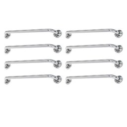 Alça de Apoio Barra 60cm Inox Kit 8 Unidades Segurança Acessibilidade Suporte Idoso Anti Queda - 1