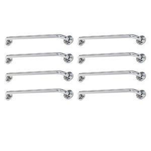 Alça de Apoio Barra 60cm Inox Kit 8 Unidades Segurança Acessibilidade Suporte Idoso Anti Queda