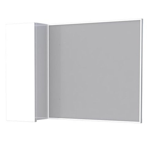 Espelheira Banheiro Aço 73cm Armário Branco - P102911 - Cozimax Espelheira Banheiro Aço 73cm Armario
