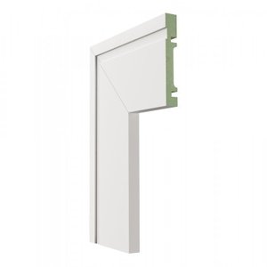 Kit com 10 Guarnição de Mdf 10cm X 15mm X 2,40m Frisada Moldufama 1002