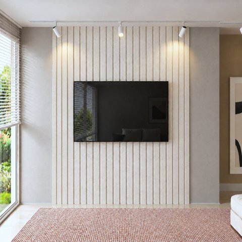 Painel para TV até 85 Polegadas Ripado MDF 270CMX240CM Decape Provence