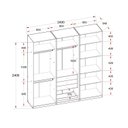 Ver imagem 3 de Módulo Closet Casal sem Portas 3 Gaveta 100% Mdf Infinity