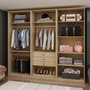 Ver imagem 1 de Módulo Closet Casal sem Portas 3 Gaveta 100% MDF Infinity Bege/Savana