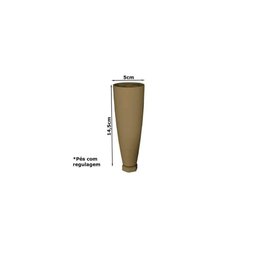 Multiuso de Cozinha Kit 4un Pés Cônicos Reguláveis P/ Balcão Bronze - Henn - 2
