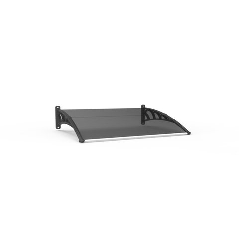 Toldo Modular Policarbonato Chapa Fumê 150cmx100cm Preto Organize