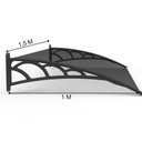 Ver imagem 2 de Toldo Modular Policarbonato Chapa Fumê 150CMX100CM Preto Organize