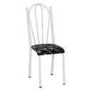 Ver imagem 5 de Kit 4 Cadeiras de Cozinha Alasca Estampado Preto Florido Pés de Ferro Branco - Pallazio