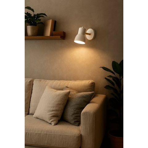 Luminária de Parede Arandela Articulada Spot Minna Branco