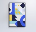 Ver imagem 4 de Quadro Geométrico Colorido 13 - 40x60 Cm - Vidro Impresso