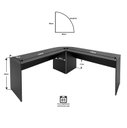 Ver imagem 7 de Mesa de Escritório em L 140x60cm com Conexão + Cadeira de Escritório Netflex Ergonômica Reclinável