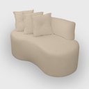 Ver imagem 6 de Sofa Organico Curvo 2 Lugares 145 Cm Boucle Creme