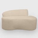 Ver imagem 1 de Sofa Organico Curvo 2 Lugares 145 Cm Boucle Creme