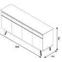 Ver imagem 5 de Buffet Classic Luxo 4 Portas 185 cm Imcal 