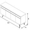 Buffet Classic Luxo 4 Portas 185 cm Imcal  - 5