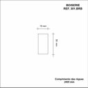 Ver imagem 3 de Kit com 5 Boiserie Mdf 3cm X 15mm X 2,40m Liso Moldufama 301