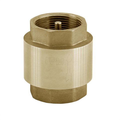 Válvula de Retenção 4 Latão Forjado Vertical Horizontal Ivm Italy Fluxo Unidirecional Metal
