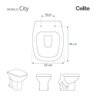 Assento Sanitário Laqueado Soft Close City Branco para Vaso Celite com Ferragem Dourada - 4