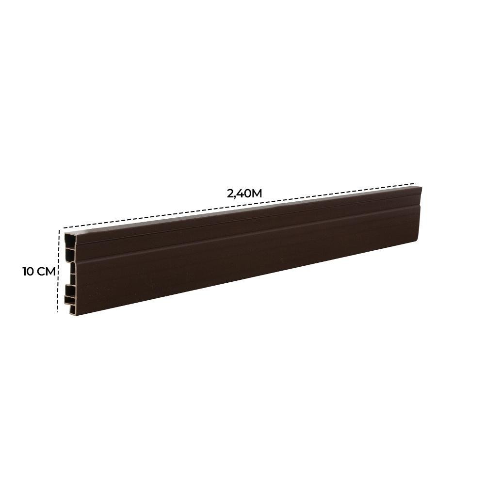 Rodapé de PVC 10cmx15mmx2,40m Master 6 UN AZN - Marrom - 5