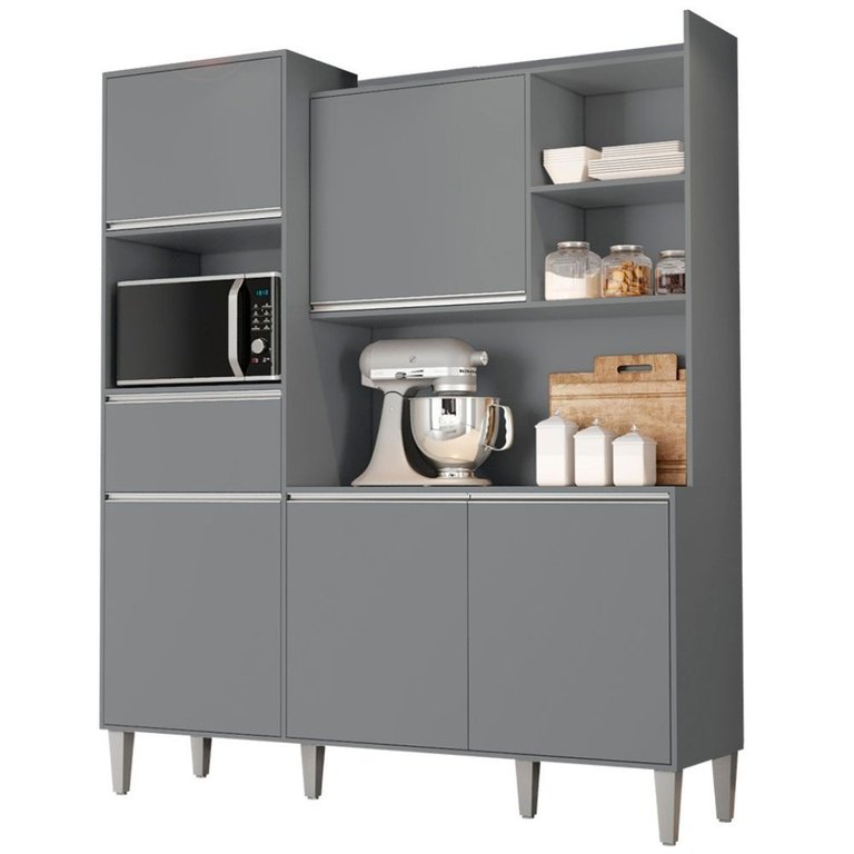 Kit Armário Cozinha Compacta Isabel 5 Portas Ajl