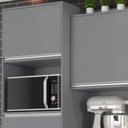 Ver imagem 5 de Kit Armário Cozinha Compacta Isabel 5 Portas Ajl Móveis - Cinza