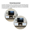 Ver mais imagens de Rack para Tv até 60 Polegadas com Impressão em Palha Nature