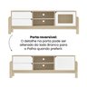 Rack para Tv até 60 Polegadas com Impressão em Palha Nature - 6