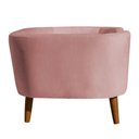 Ver imagem 3 de Cama para Cachorro Pet Sofá Gato Pé Palito Caminha Confortável com Almofada Veludo Rosa
