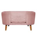 Ver imagem 4 de Cama para Cachorro Pet Sofá Gato Pé Palito Caminha Confortável com Almofada Veludo Rosa
