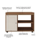 Ver imagem 5 de Rack para TV até 49 Polegadas MDF 91cm Rodizios Sampa Artely Cinamomo/ Off White