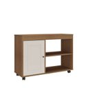 Ver imagem 3 de Rack para TV até 49 Polegadas MDF 91cm Rodizios Sampa Artely Cinamomo/ Off White